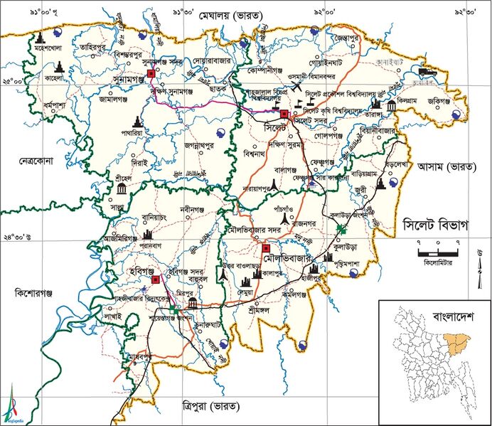 চিত্র:Sylhet division map.jpg